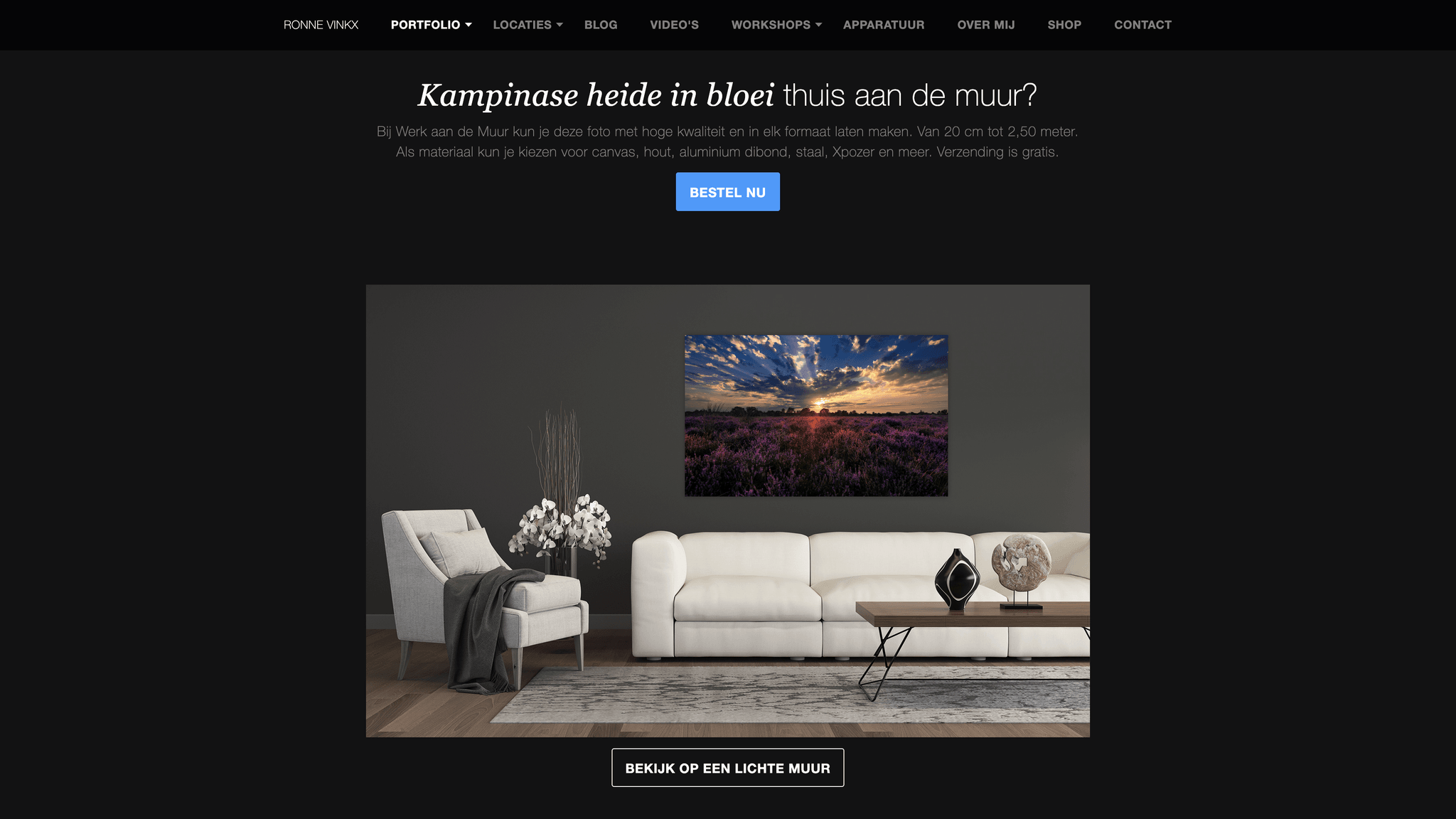 Ronne Vinkx - Photo page desktop