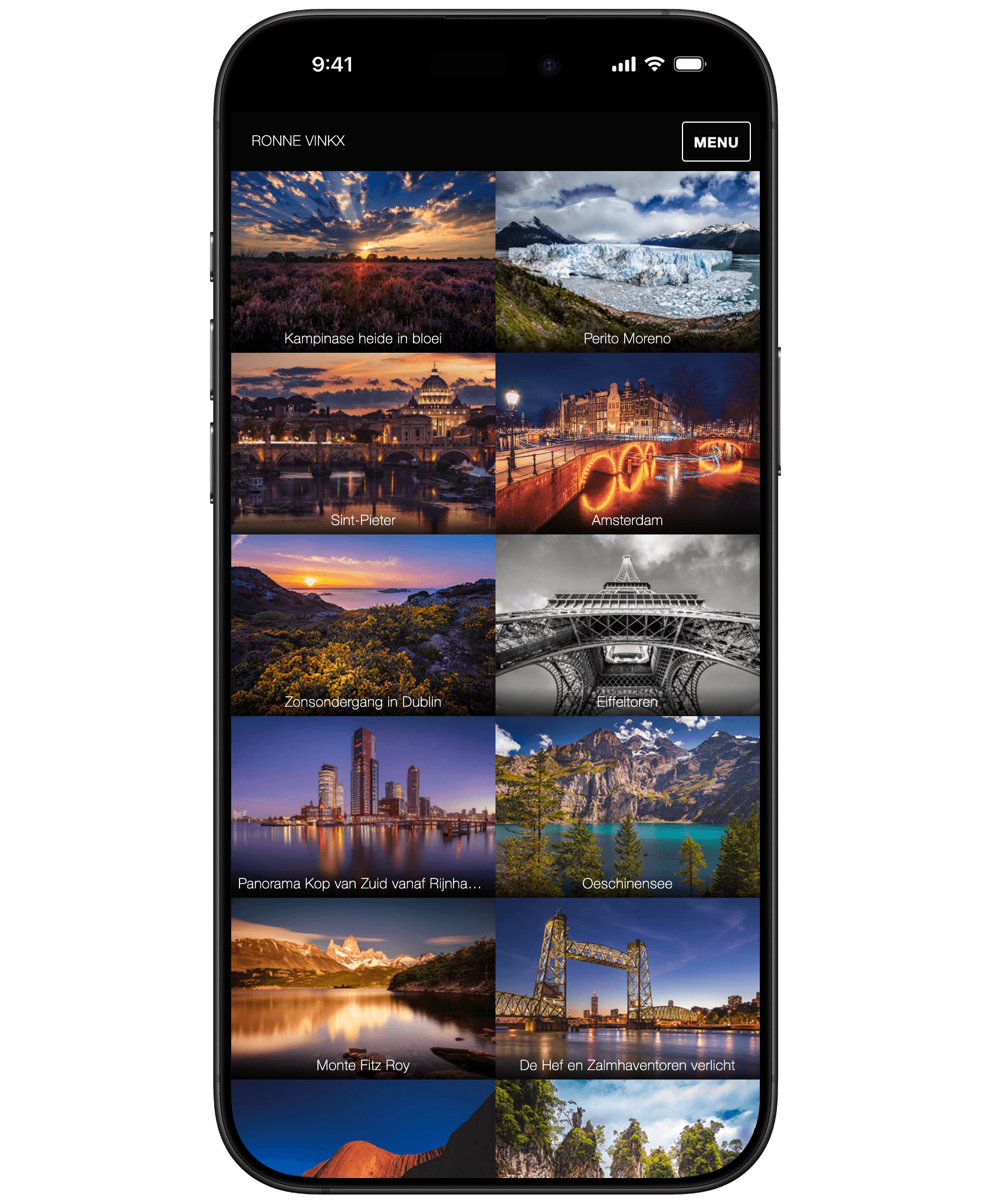 Ronne Vinkx - Mobile Homepage